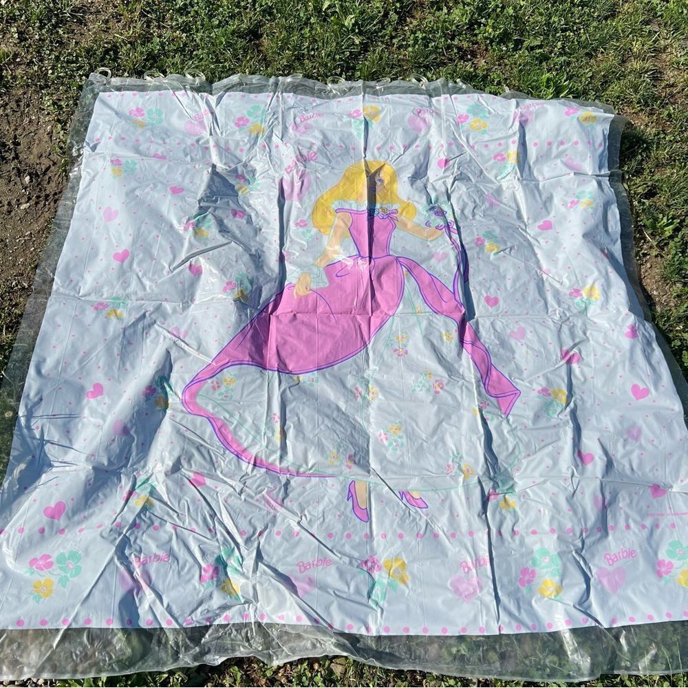 Vintage Barbie 1997 Plastic Shower Curtain